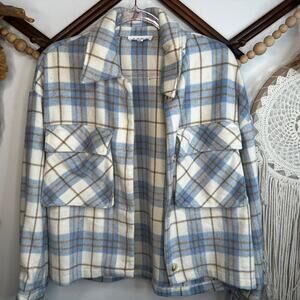 THML Plaid Button Jacket Shacket